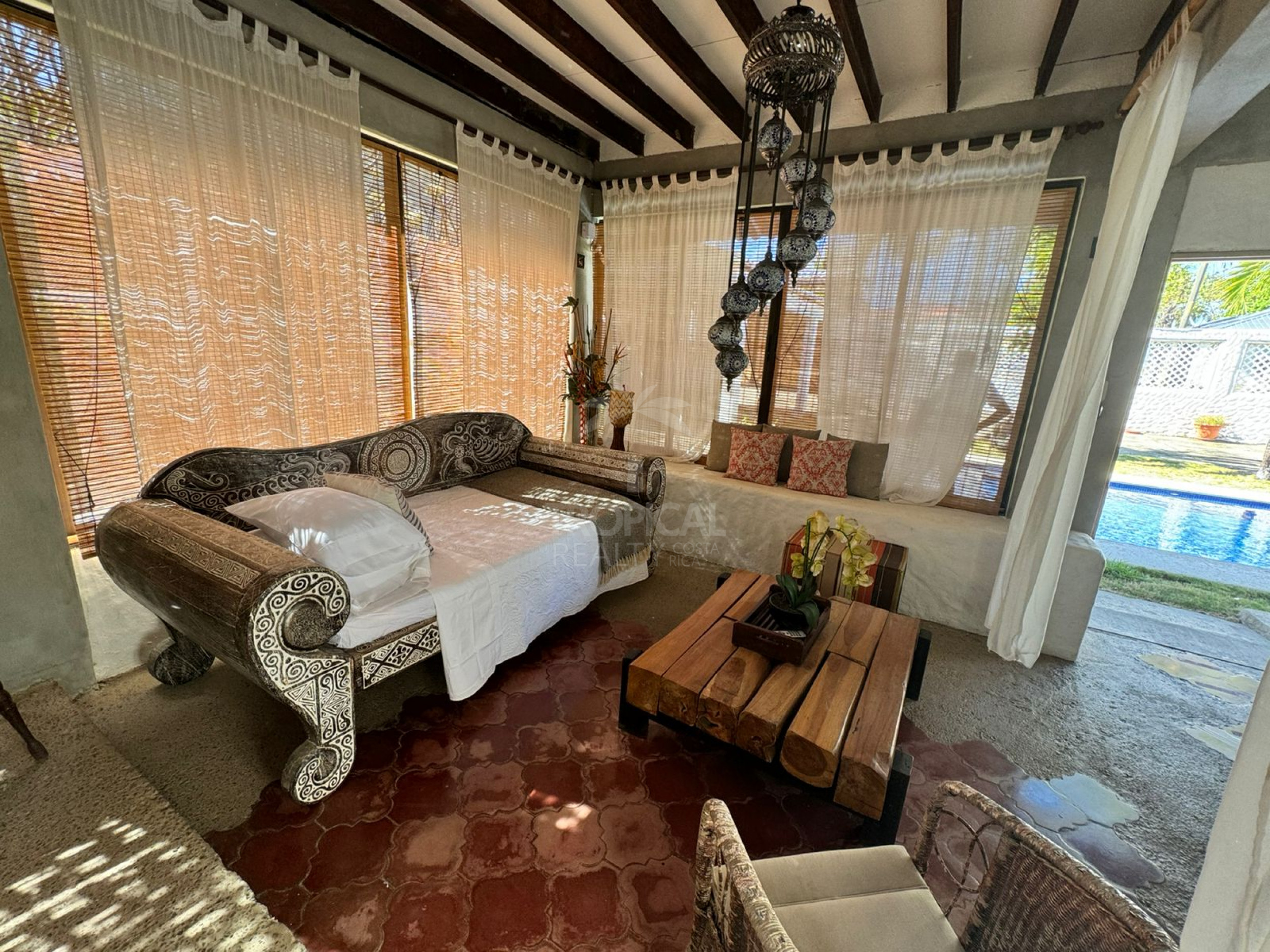 Rustic Beach Home with Private Pool – Playa Tivives | SOLD