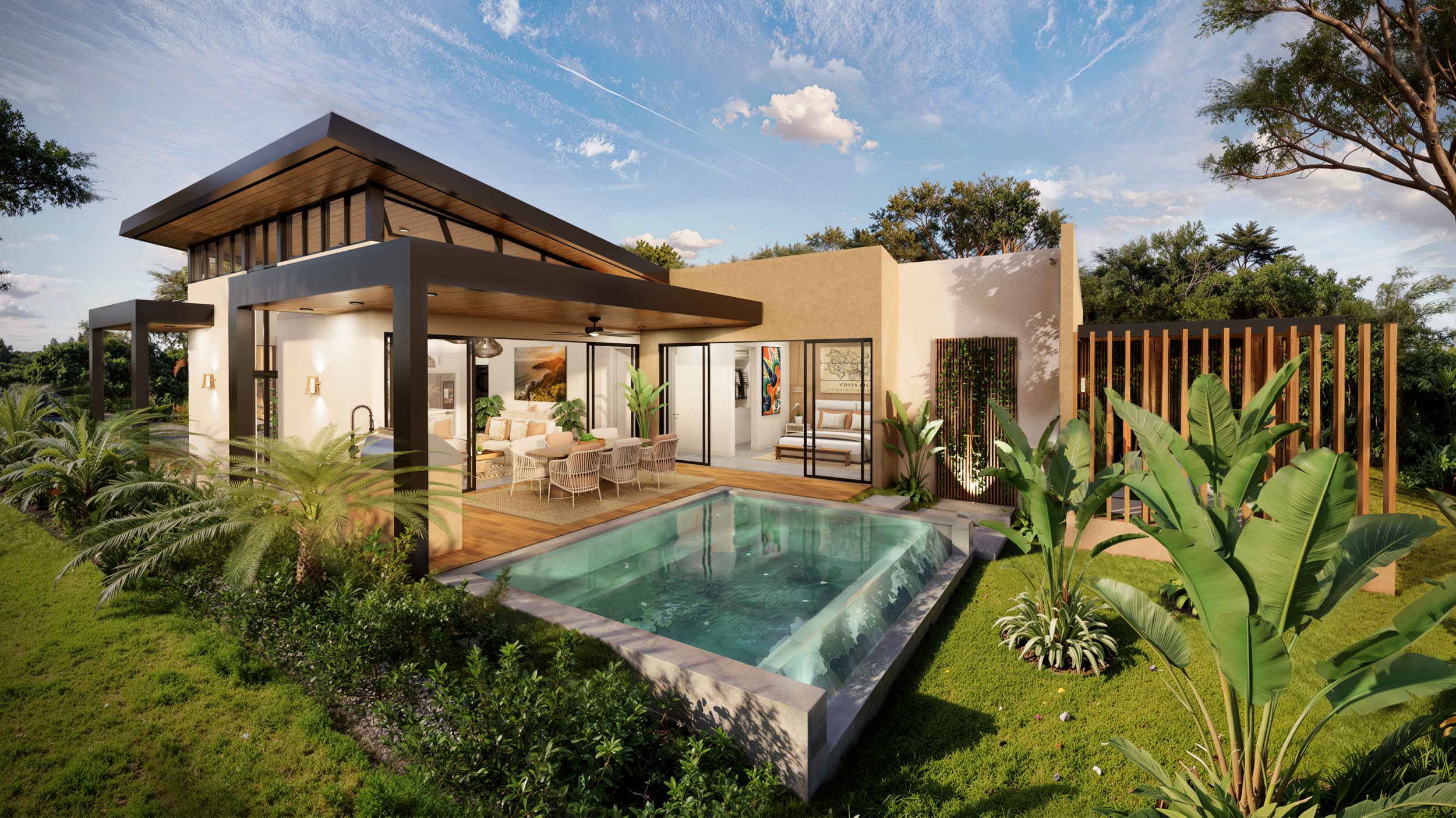 Contemporary Home for Sale in Corozalito with Private Pool and Exclusive Tropical Setting