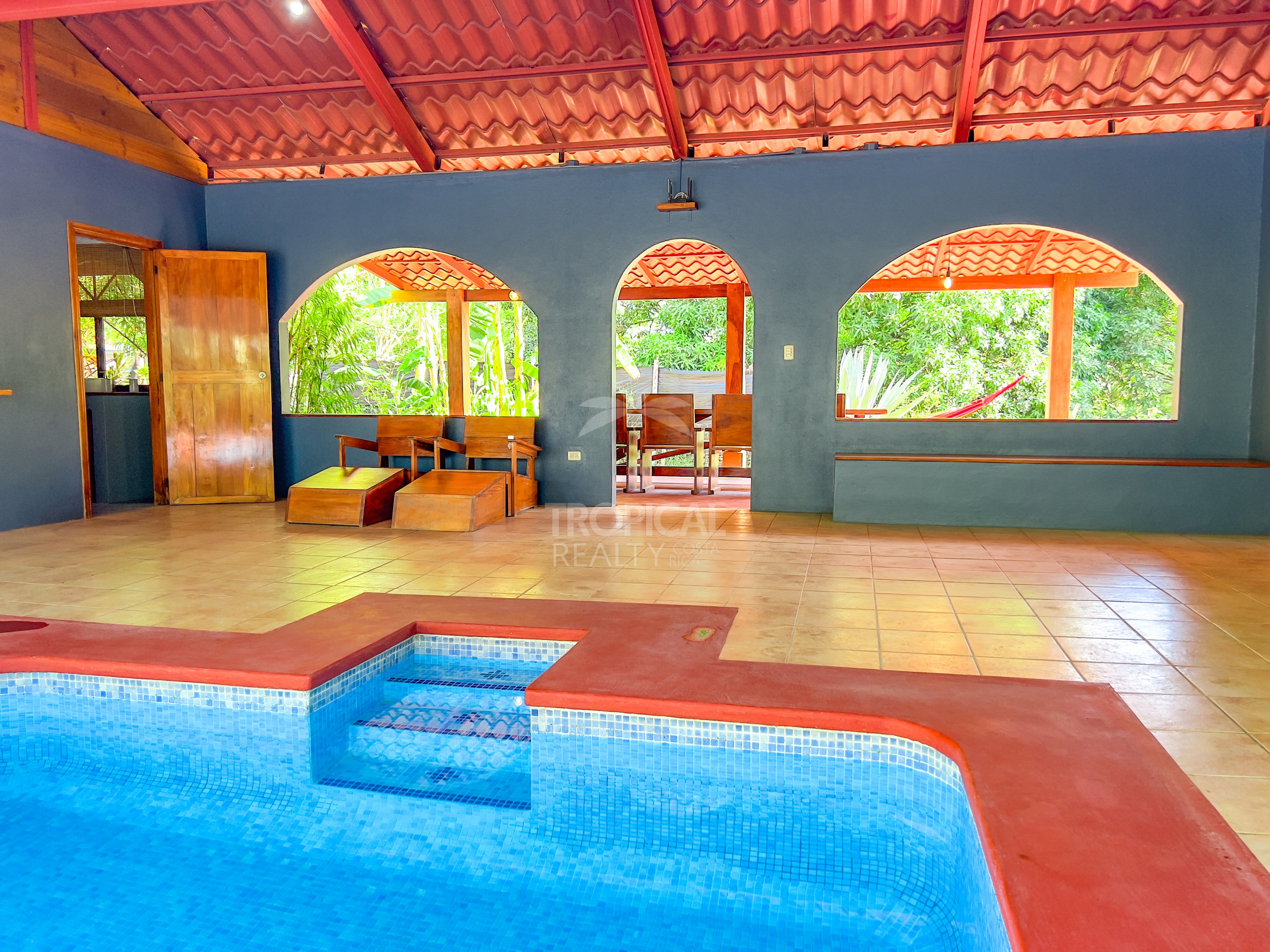 Santa Teresa Hacienda-Style Poolhouse for Sale – Turnkey Rental, Furnished, and Equipped